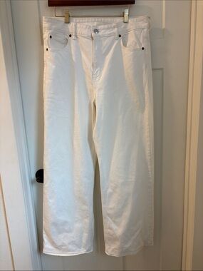 H&M White wide-Leg Jeans